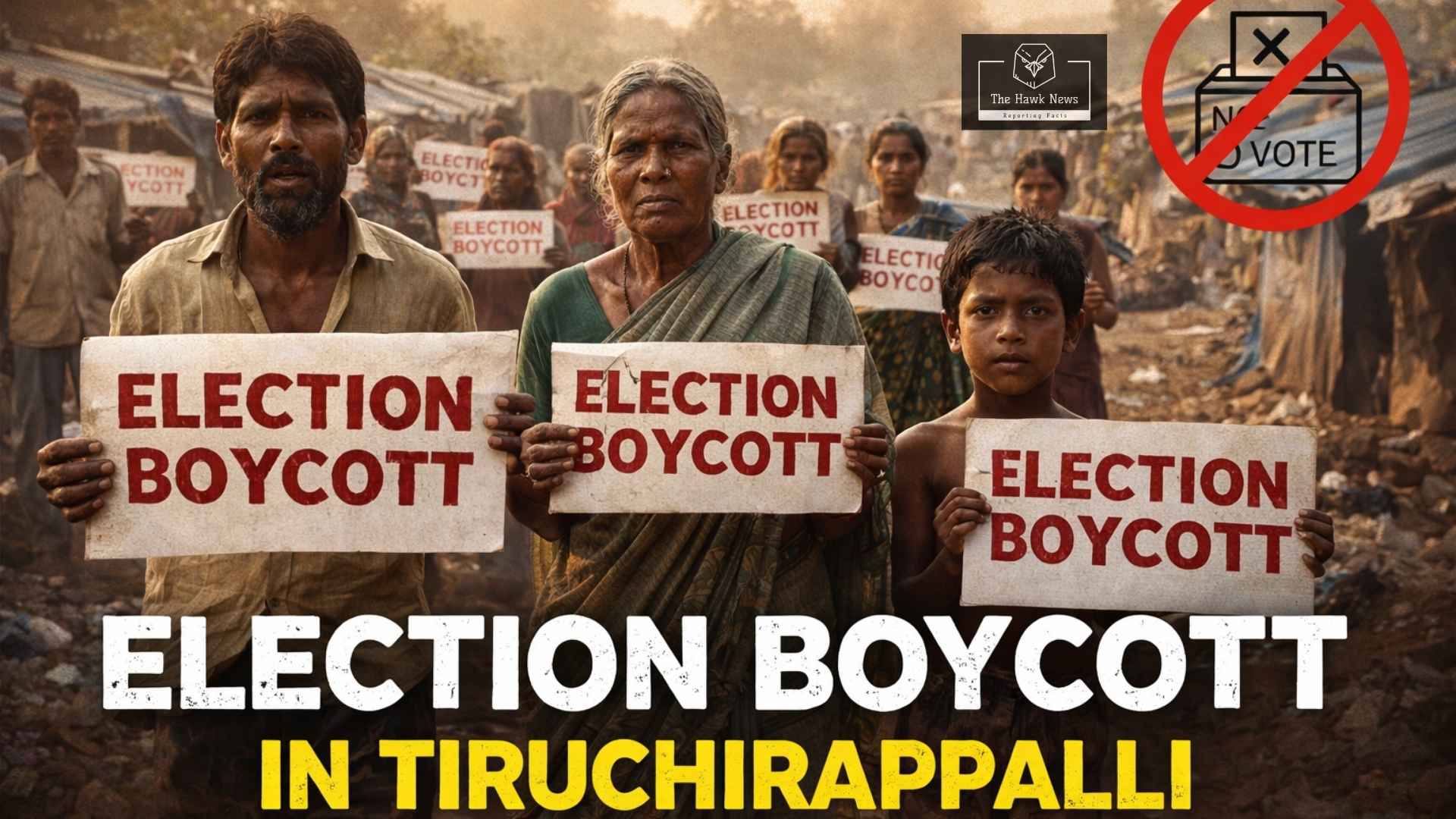 “No Water, No Power, No Vote”: Trichy Families Threaten Election Boycott After 16 Years of Neglect